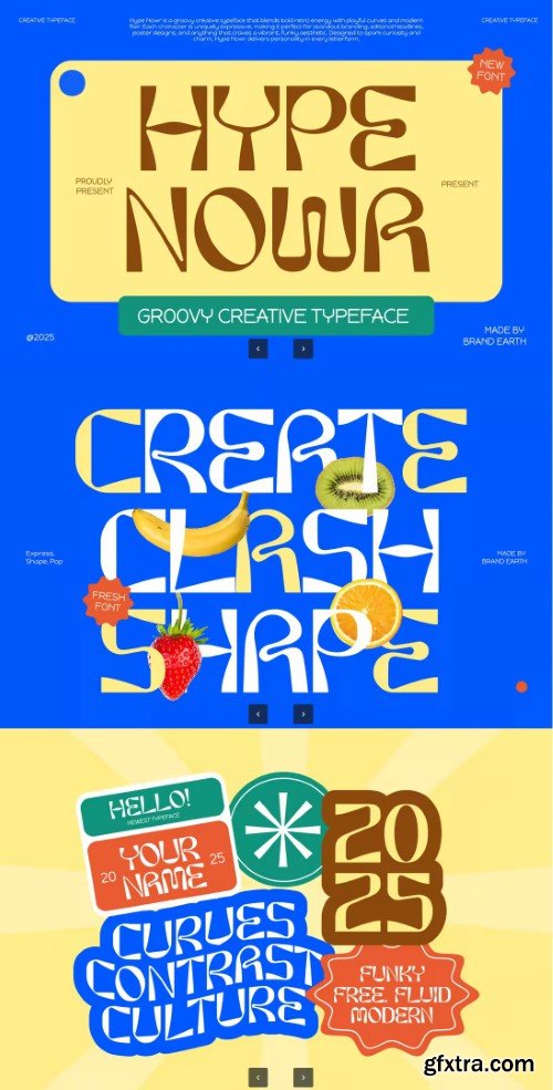 HypeNowa Groovy Creative Font