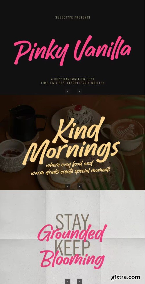 Pinky Vanilla - Handwritten Font