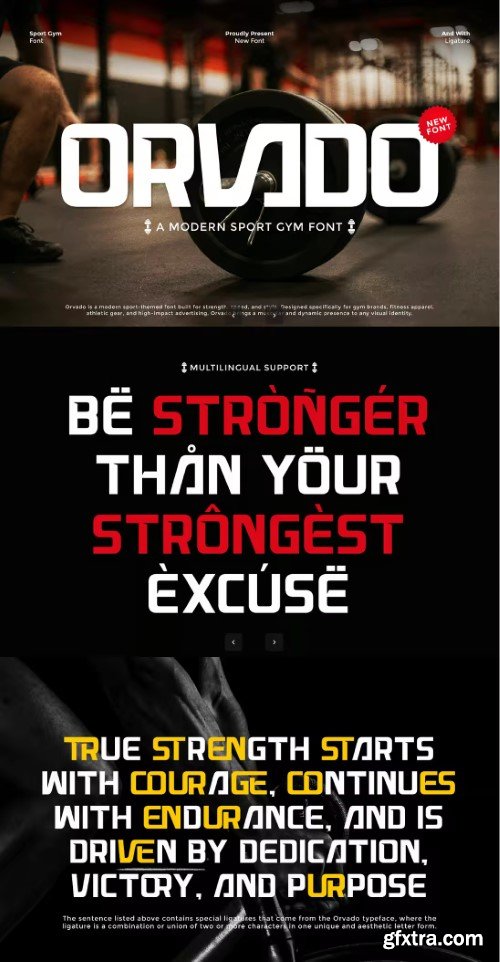 Orvado Sport Gym Font