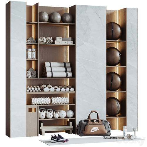 '3dsky Pro - A Rack with gym equipment 03' '3dsky Pro - A Rack with gym equipment 03'