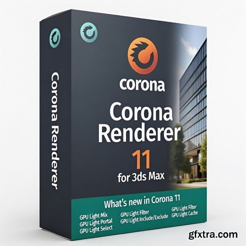 Corona Renderer 11 Hotfix 1 Incl. Material Library for 3ds Max 2016-2024