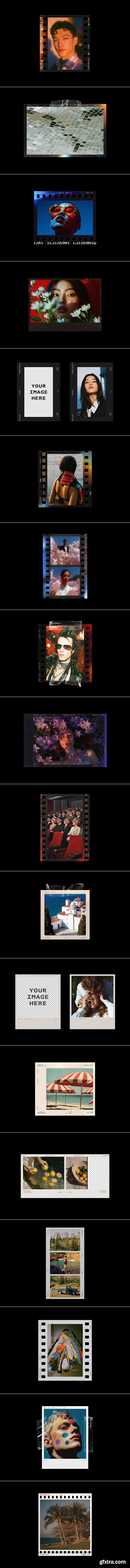 CreativeMarket - Film Frames Collection: PSD & PNG Overlays