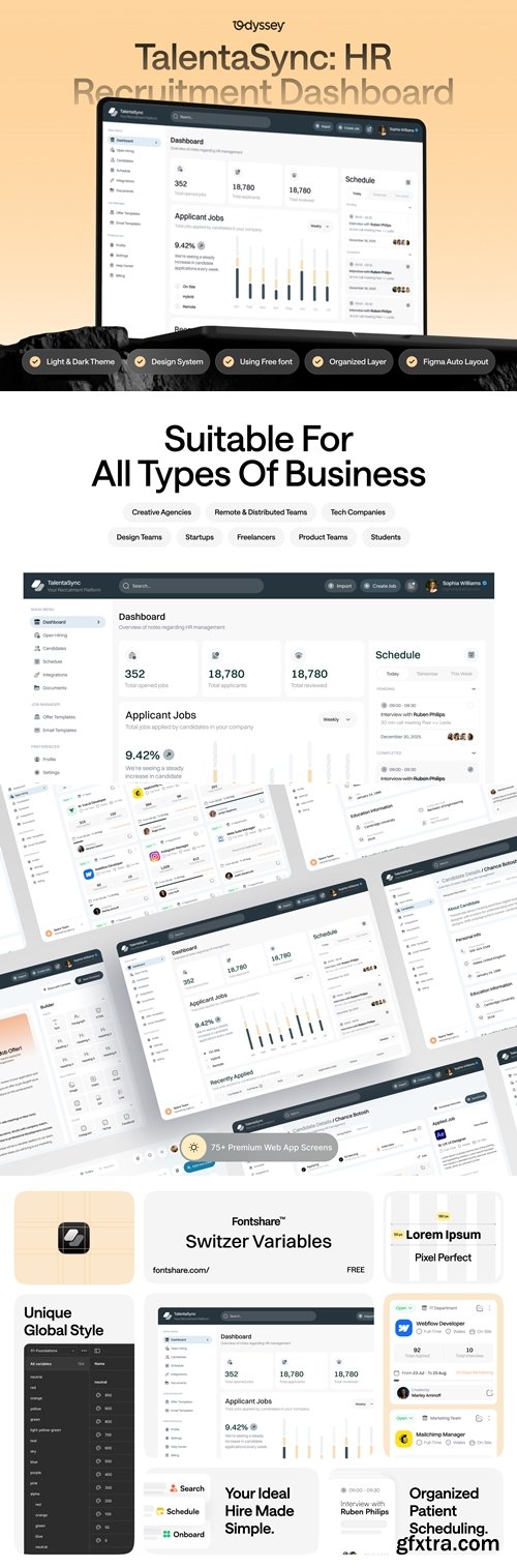 TalentSync - Recruitment & HR Management UI Kit ( Dark & Light )