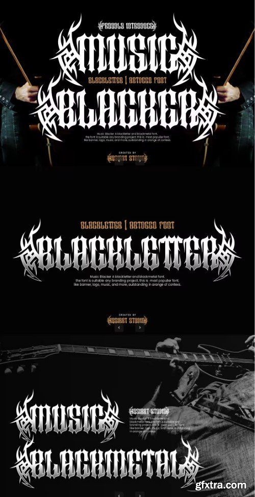 Music Blacker - Blackletter Font