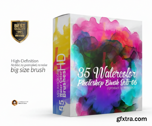 Creativemarket - 35 Hi-Res Water color PS Brush Set 6
