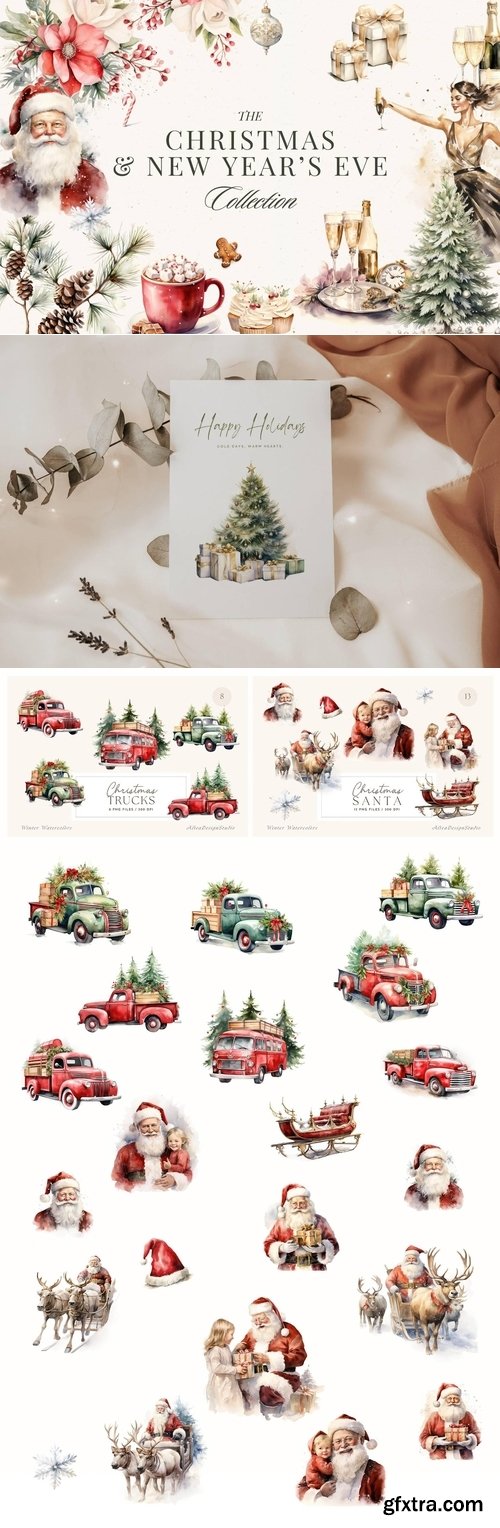 CreativeMarket - Christmas Watercolor Collection