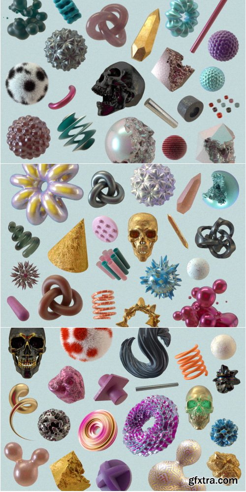 Rulebyart - Shapes: 140 Abstract 3D Shapes