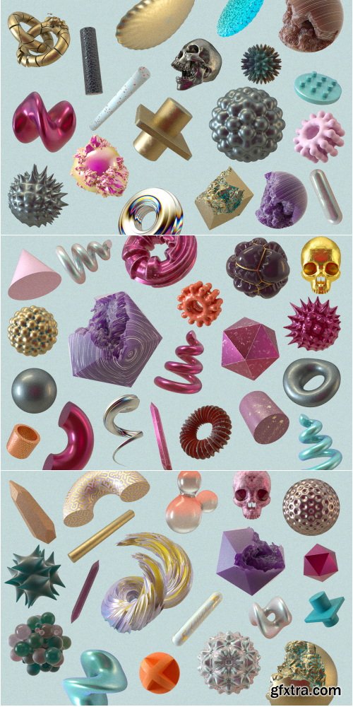 Rulebyart - Shapes: 140 Abstract 3D Shapes