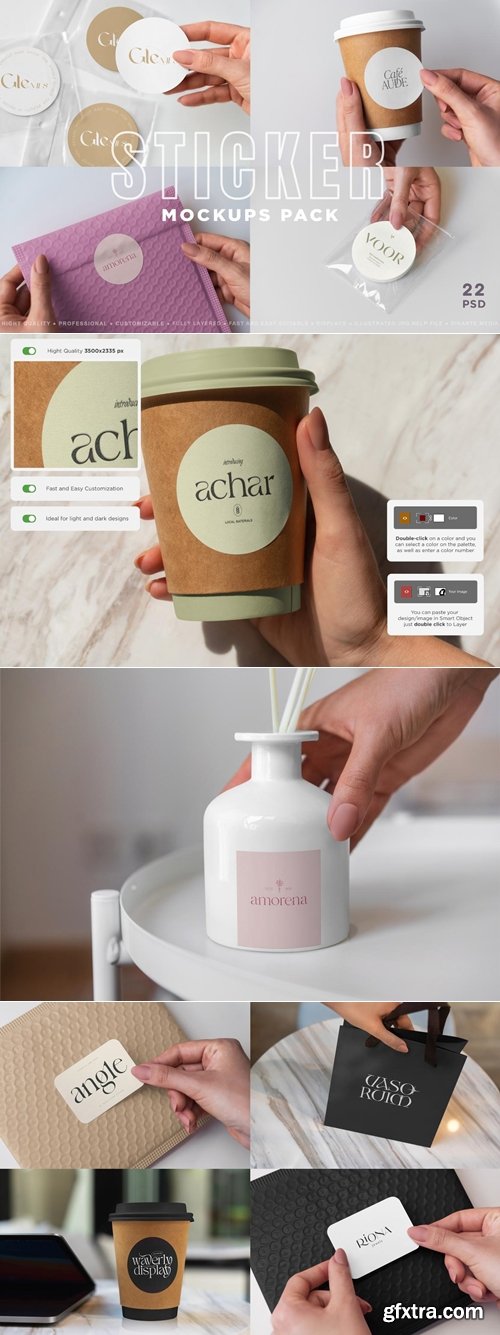 MockupCloud - Product Sticker Mockups Pack