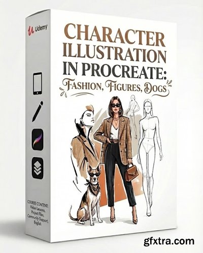 Udemy - Character Illustration In Procreate: Fashion, Figures, Dogs