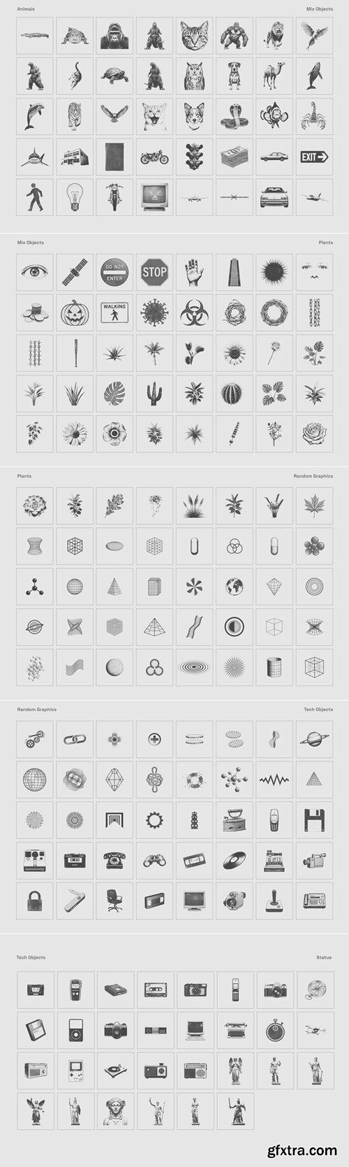 Studio2am - Photocopy Effect Illustrations Pack