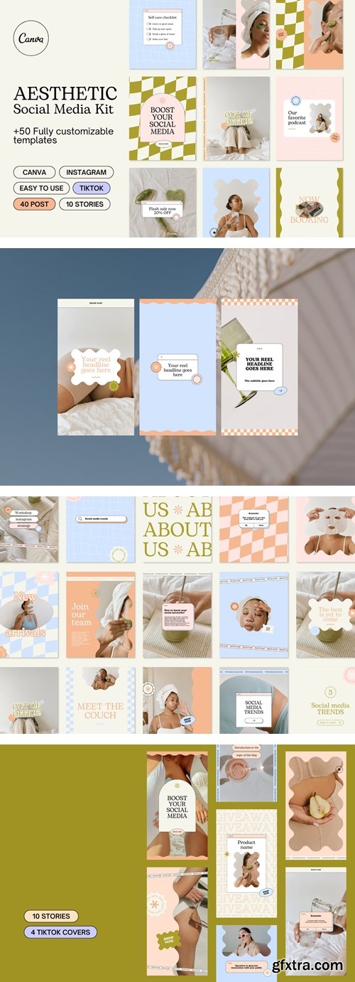 CreativeMarket - Aesthetic Instagram Template Kit