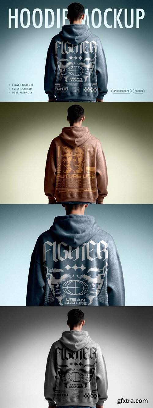 CreativeMarket - Oversized Hoodie Mockup