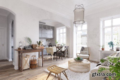 Living room Interior 3ds Max Scene