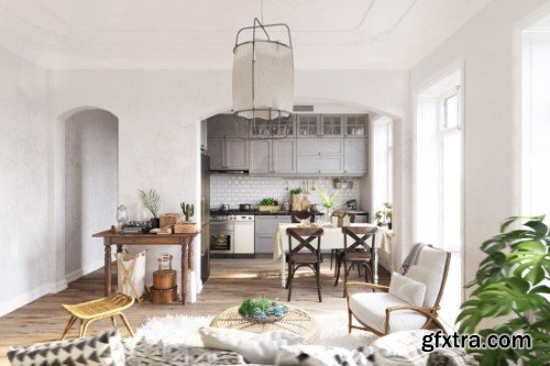 Living room Interior 3ds Max Scene