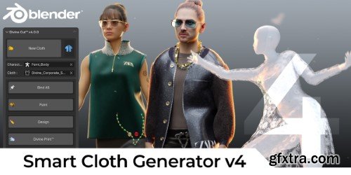 Divine Cut | Smart Cloth Generator v3.4.3 + Assets for Blender