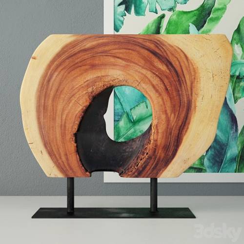 '3dsky Pro - Wooden Decoration on Stand'