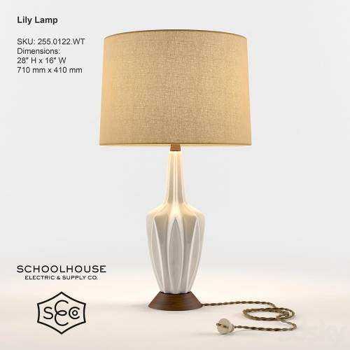 '3dsky Pro - Schoolhouse Electric - Lily Lamp'