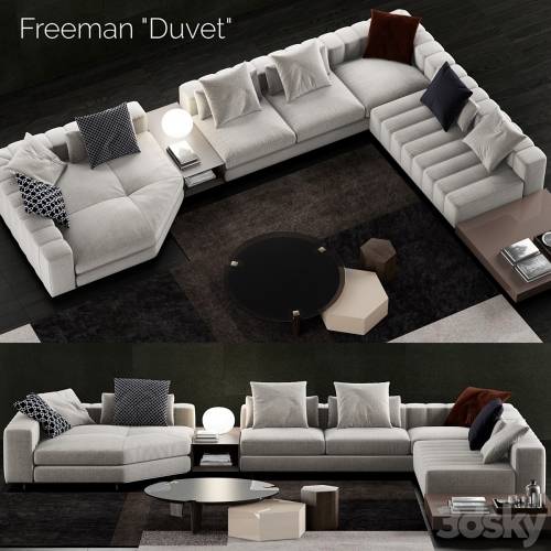 '3dsky Pro - Minotti Freeman Duvet Sofa'