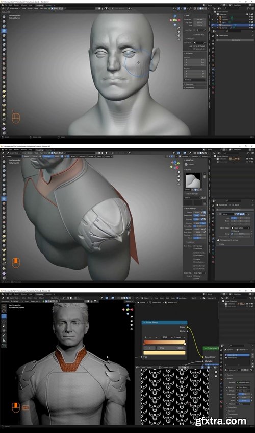Patreon - Homelander modeling - Blender - Full process