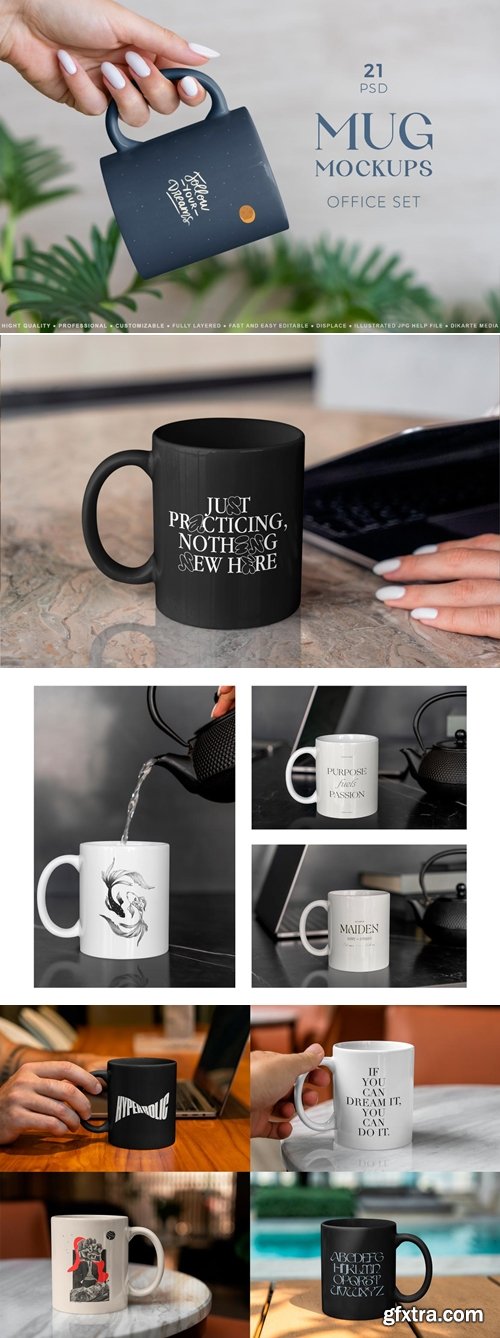 MockupCloud - Mug MockUp Office Set