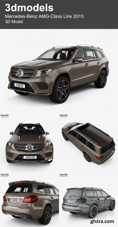 3DModels - Mercedes-Benz GLS-Class AMG Line 2015 3D Model