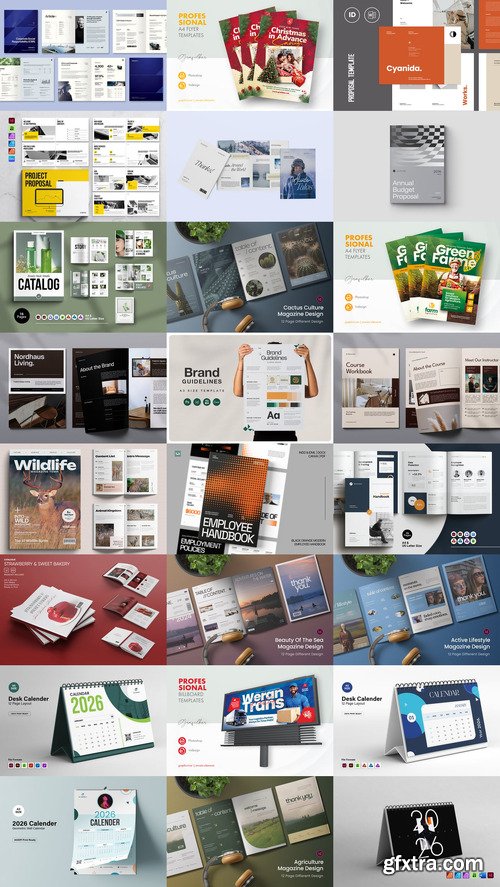24 Indesign Templates Bundle 42 2025