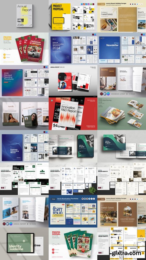 24 Indesign Templates Bundle 43 2025