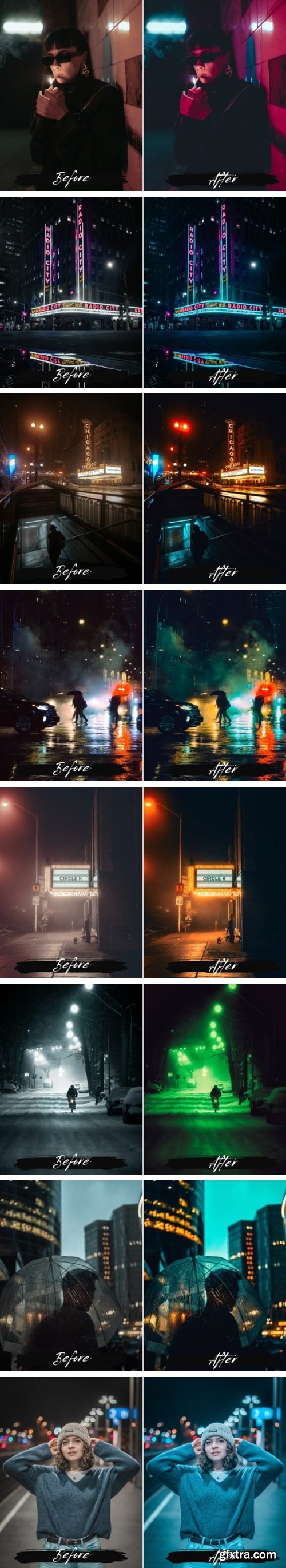Cinematic Urban Night Lightroom Presets