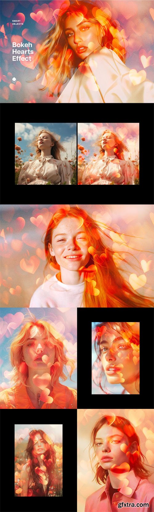 Bokeh Hearts Overlay Photo Effect for Photoshop