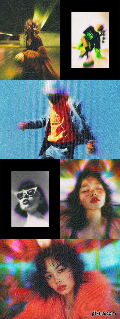 Retro Screen Glitch Photo Effect for Photoshop