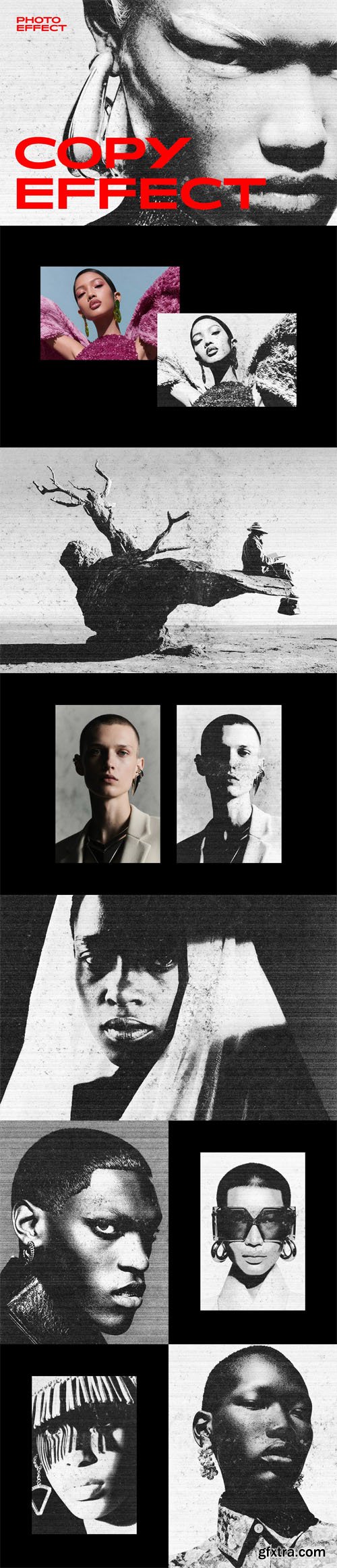 B&W Copy Print Photo Effect for Photoshop