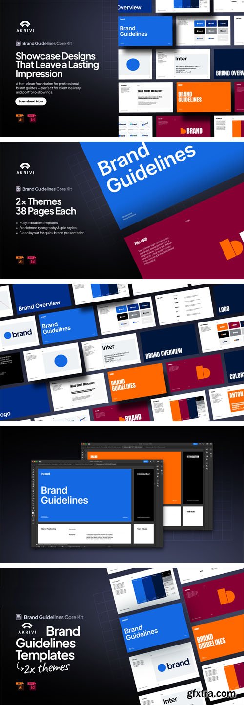Brand Guidelines Templates for Illustrator & Indesign