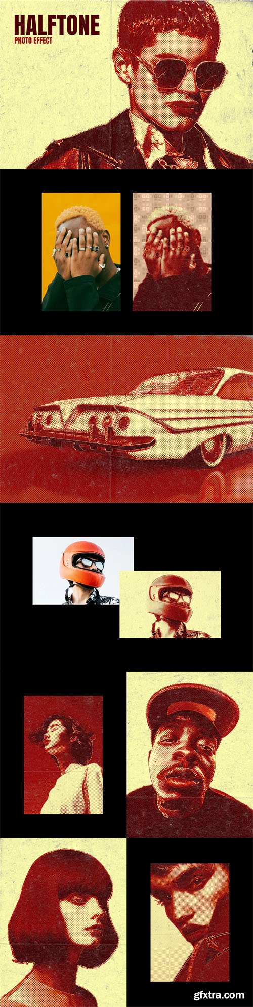 Aged Halftone Photo Effect for Photoshop