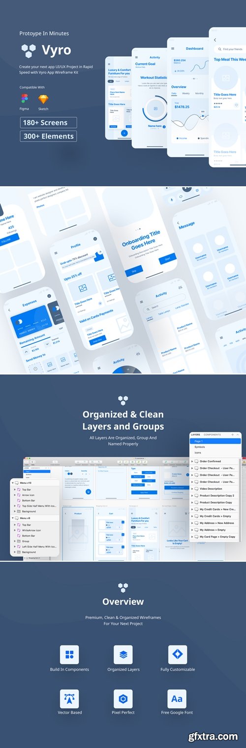 Vyro App Wireframe Kit