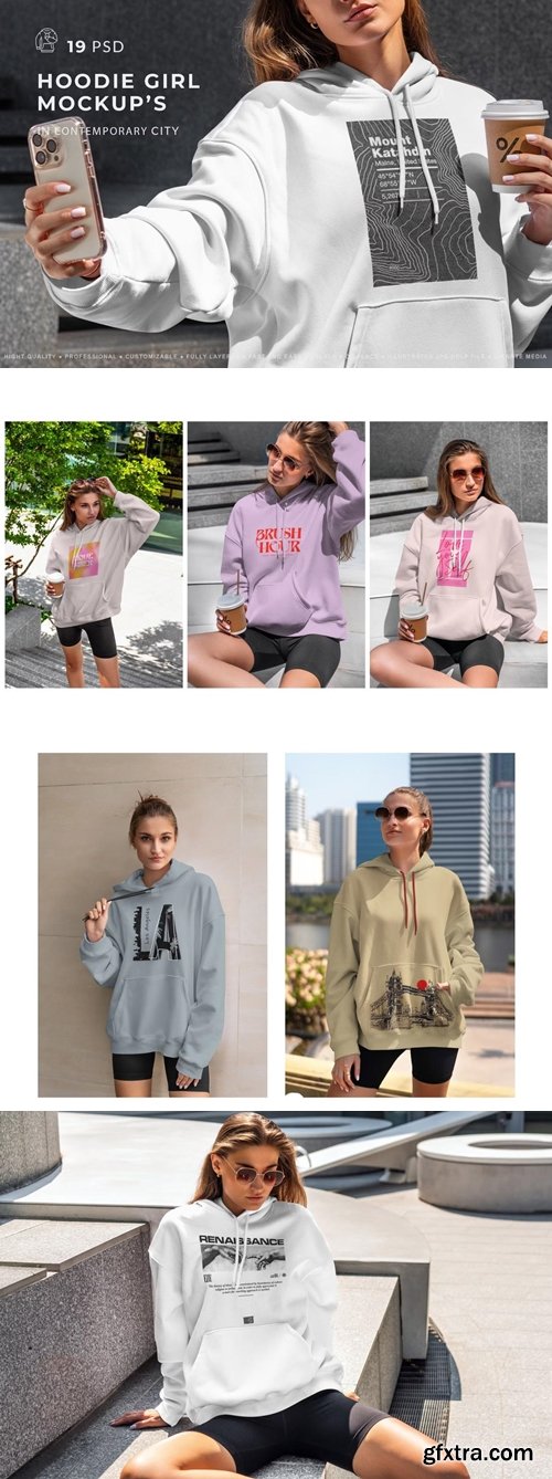 MockupCloud - Hoodie Mockups Stylish Woman