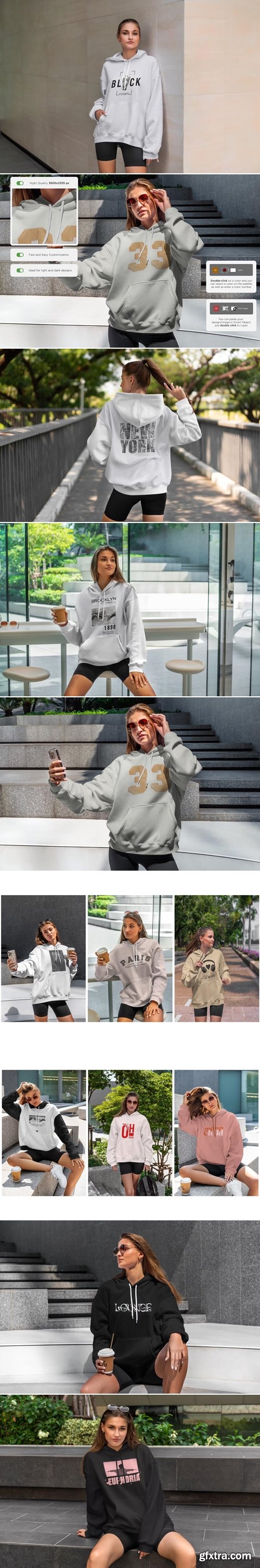 MockupCloud - Hoodie Mockups Stylish Woman