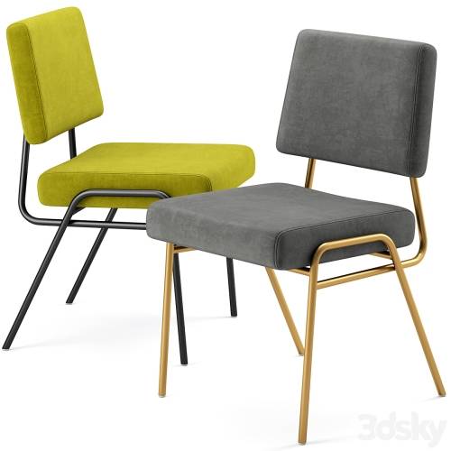 '3dsky Pro - Wire Frame Upholstered Dining Chair Westelm'