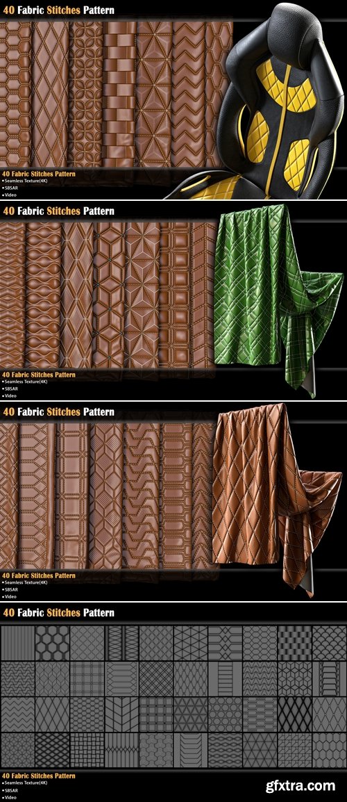 Artstation - 40 Fabric Stitches Pattern