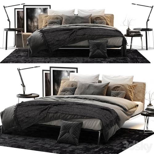 '3dsky Pro - Flexform Lifesteel Bed'