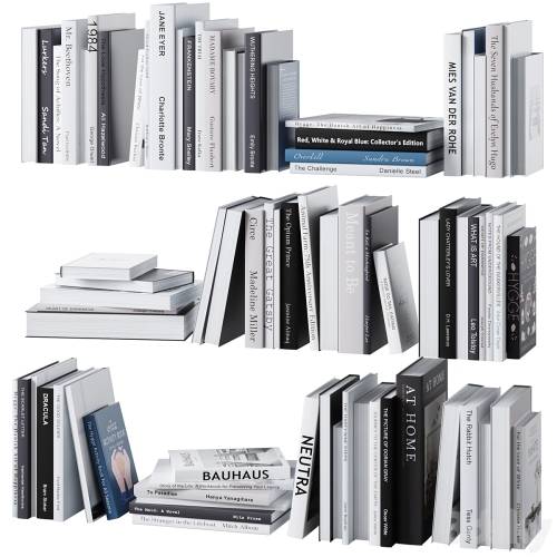 '3dsky Pro - Set of books in gray tones'