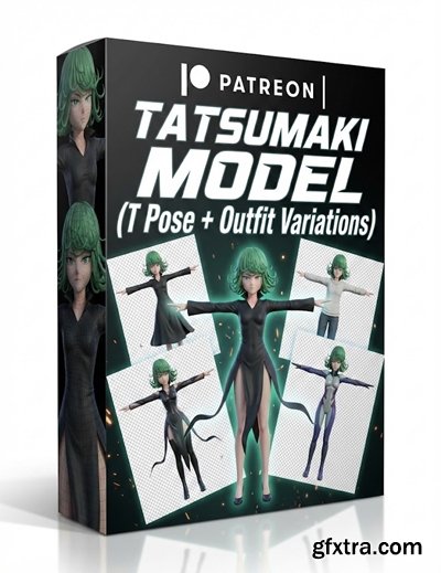 Tatsumaki Model (T Pose + Outfit Variations)