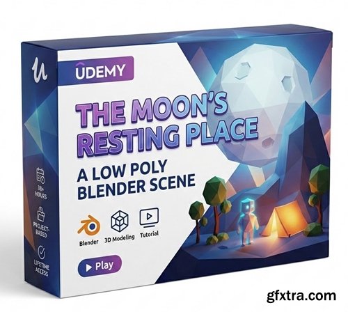 Udemy - The Moon’s Resting Place A Low Poly Blender Scene
