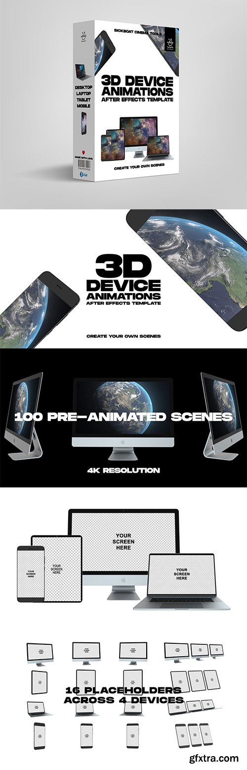 Sickboat - 3D Device Animations After Effects Template