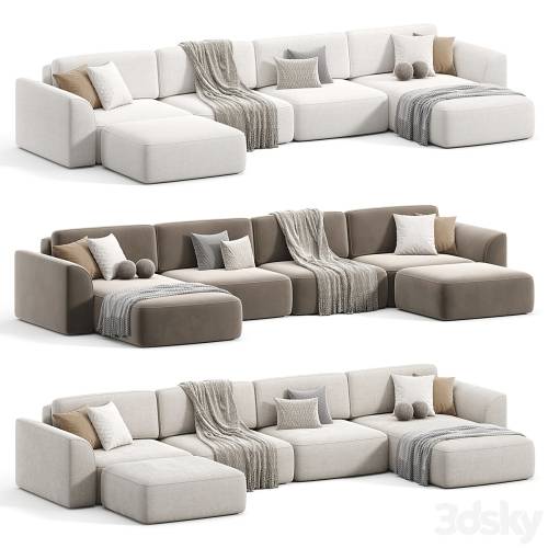 '3dsky Pro - KING SE chenille Sofa 4'
