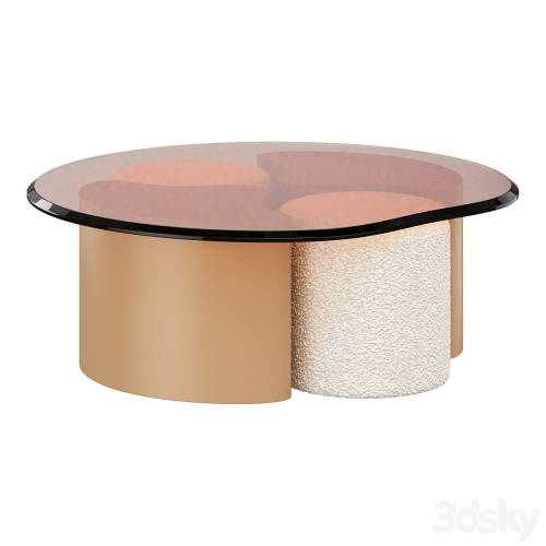 '3dsky Pro - Set of a coffee table and two poufs Poglio'