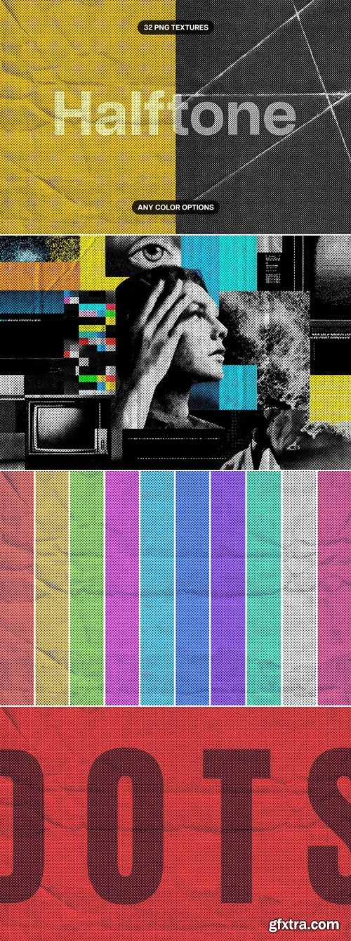 CreativeMarket - Halftone Textures Paper Collection