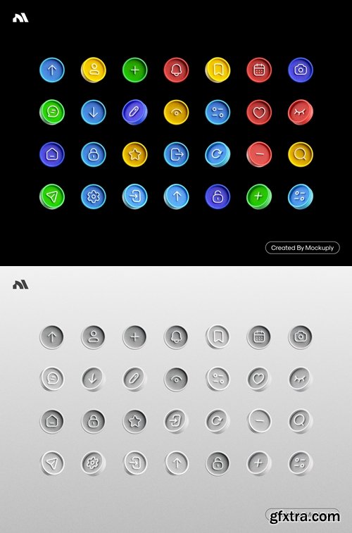 3D Sybmols icons Mockuply Pro