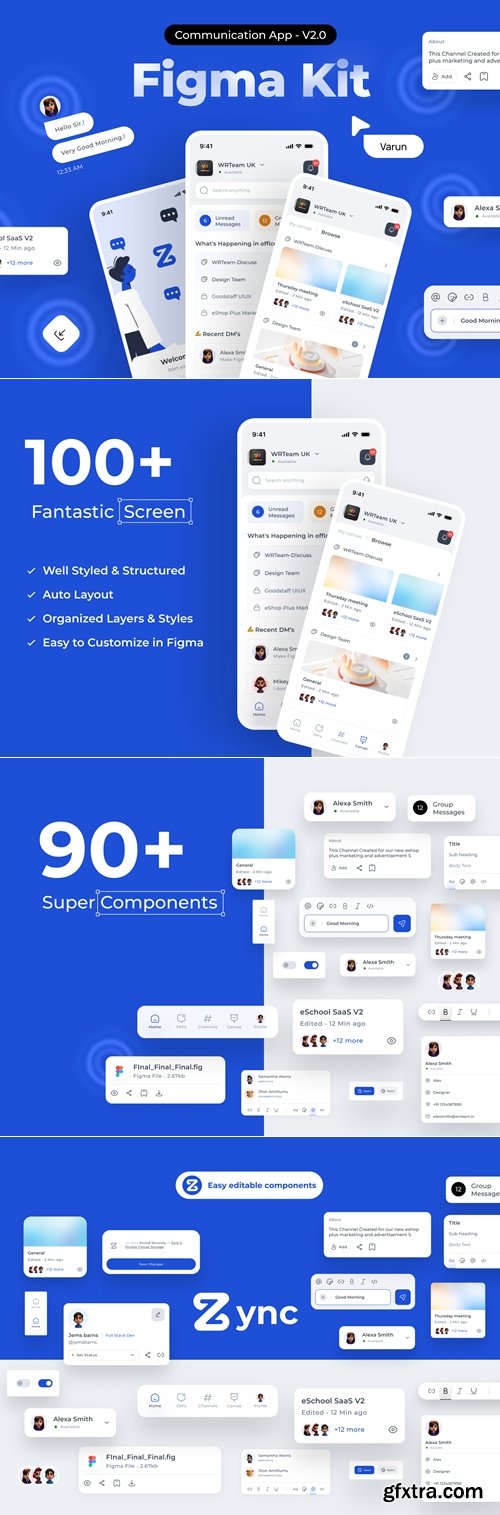 Zync - Chat & Team Communication App UI Kit