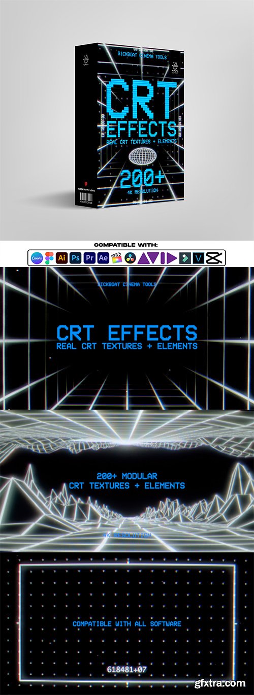 Sickboat - CRT Effects Real CRT Texture Overlays CRT Looks